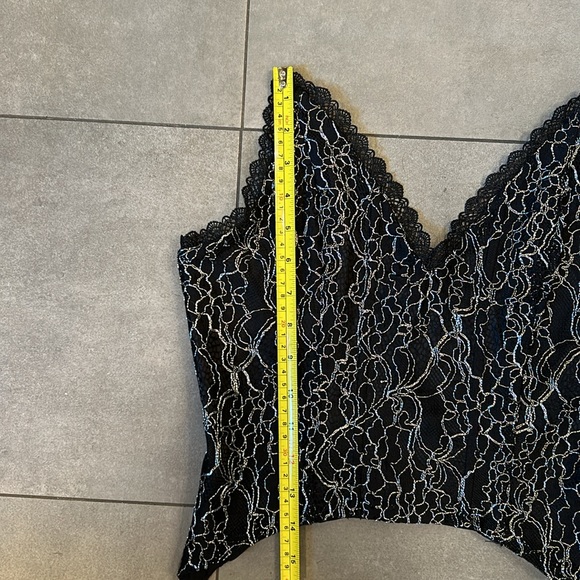 h:ours Black and Silver Corset Top - Picture 5 of 11